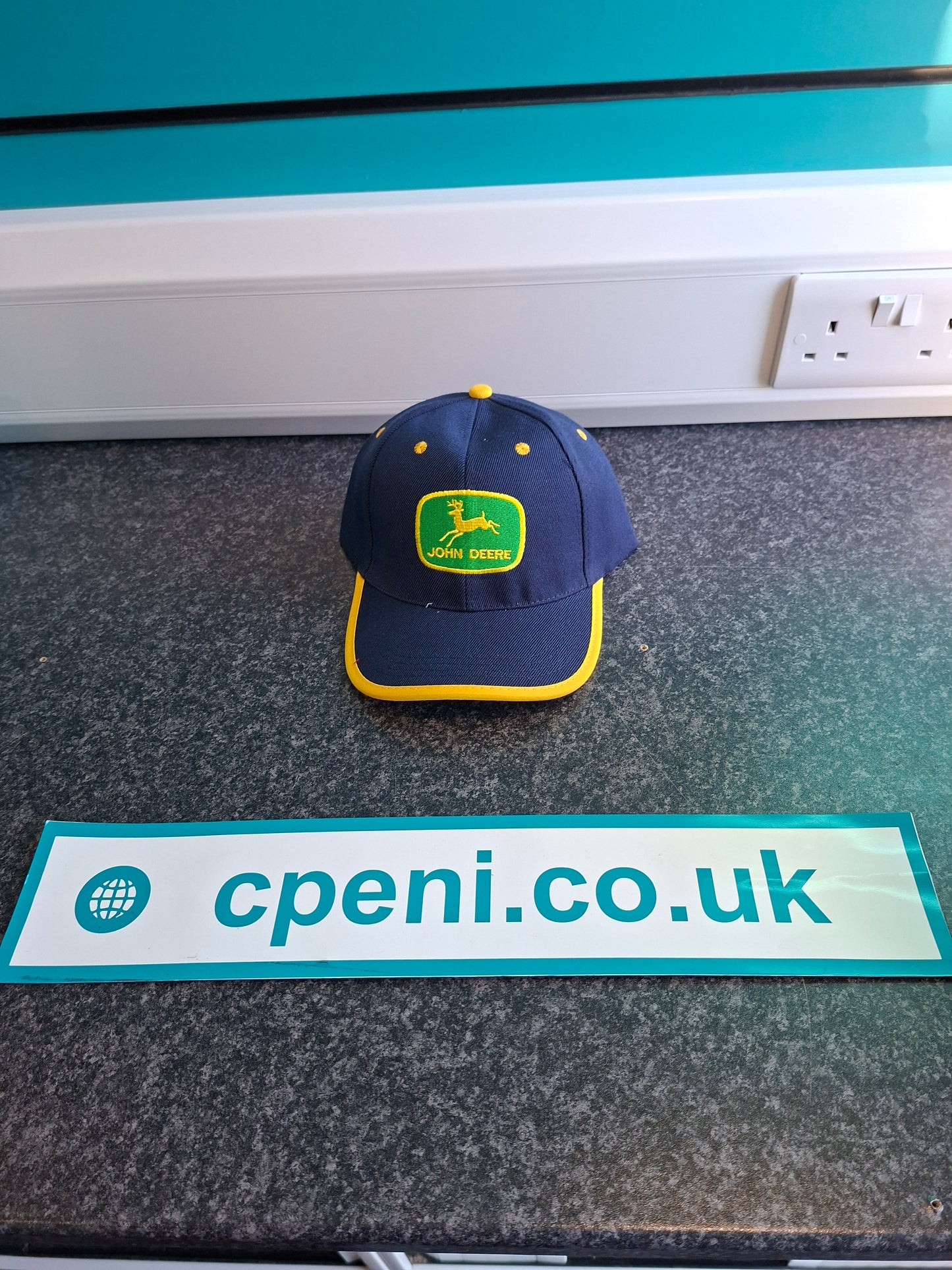 Navy & yellow John Deere base ball hat