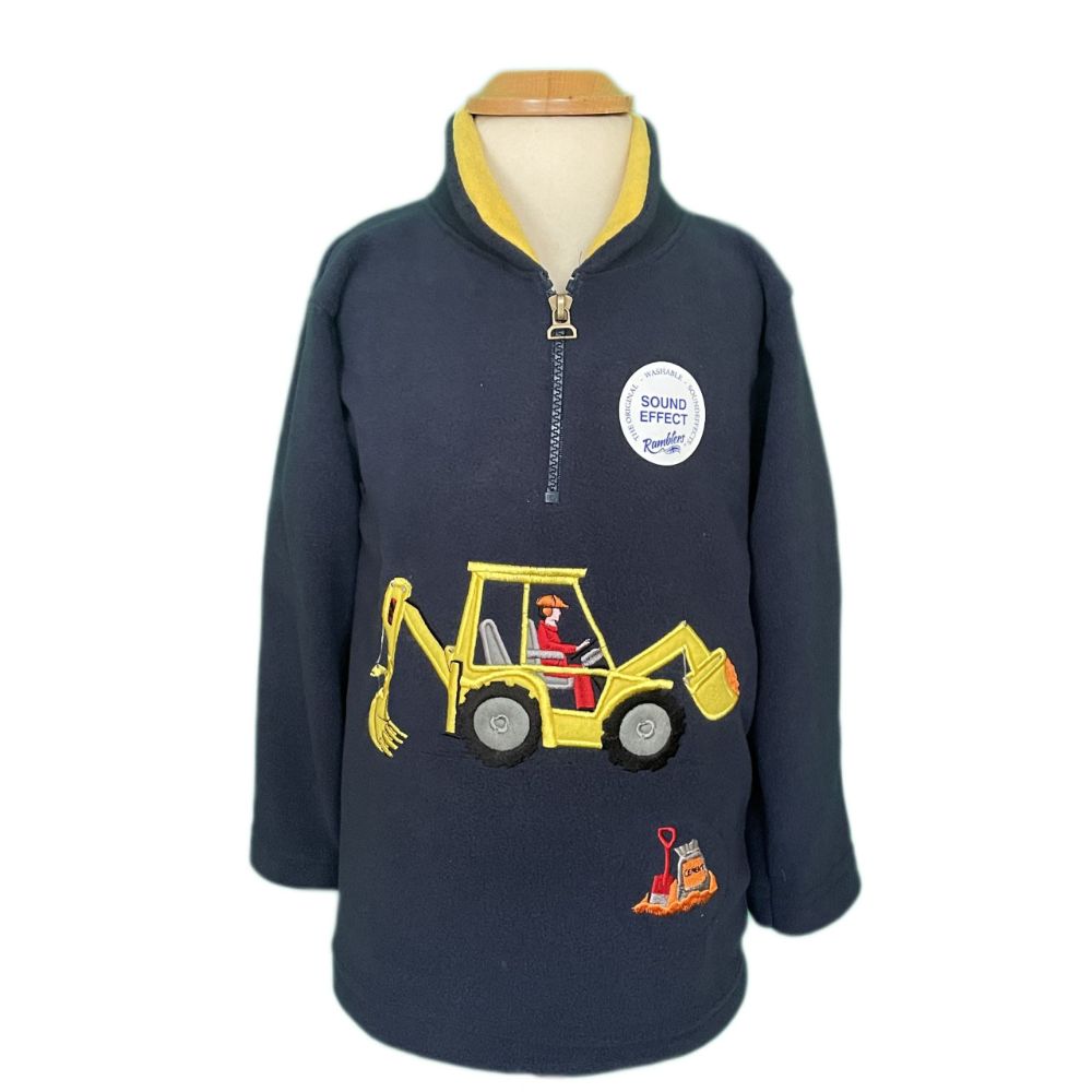 Kids Big Digger Fleece With Sound – Navy