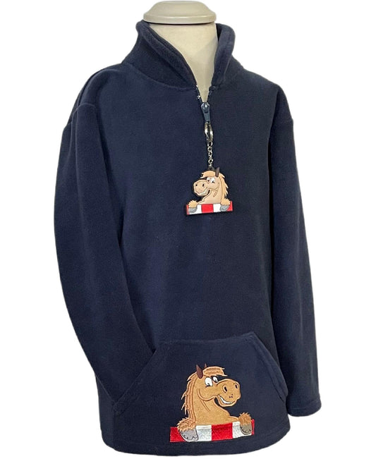 Kids Bronco Pocket Fleece – Navy