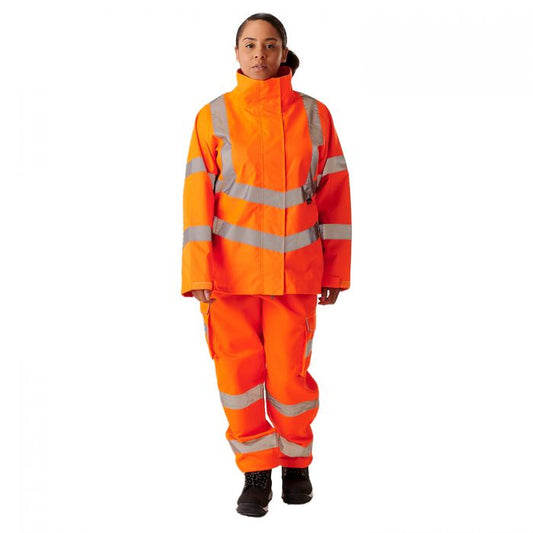 Ladies Hi Vis Orange Sophia Lightweight Jacket