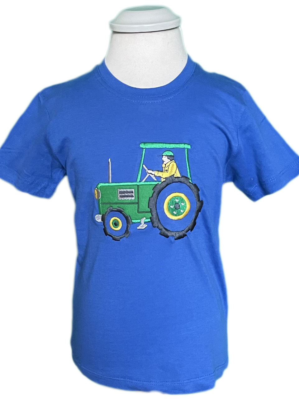 Kids Green Tractor Driver T Shirt – Royal