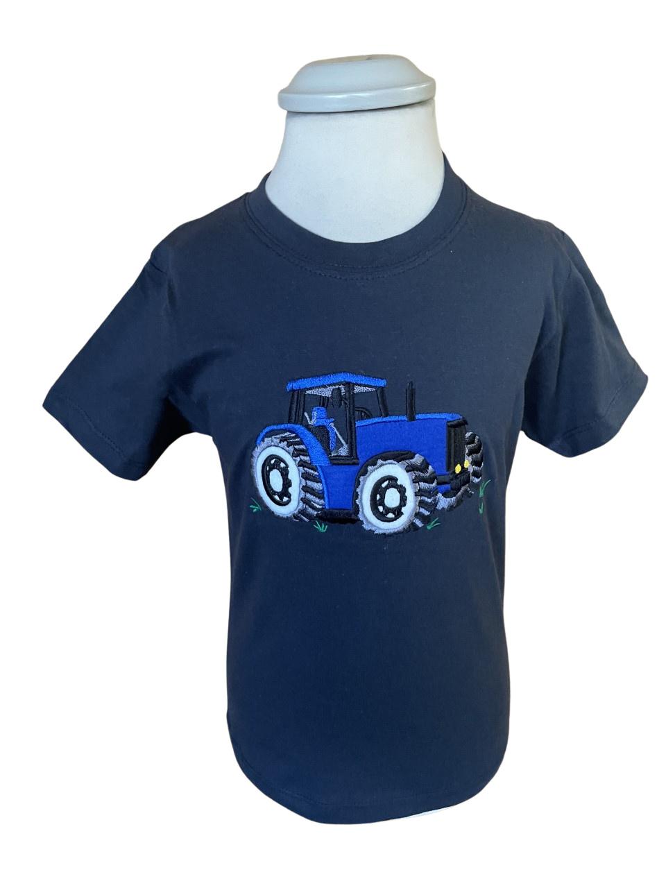 Kids Big Blue Tractor T Shirt – Navy