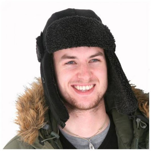 Fleece Trapper Hat Black