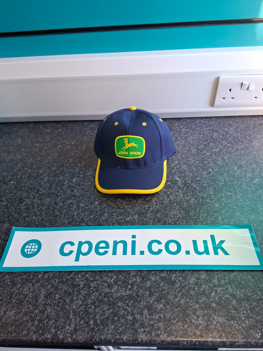 Navy & yellow John Deere base ball hat