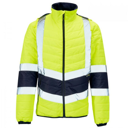 Supertouch Hi Vis Orange 2 Tone Puffer Jacket