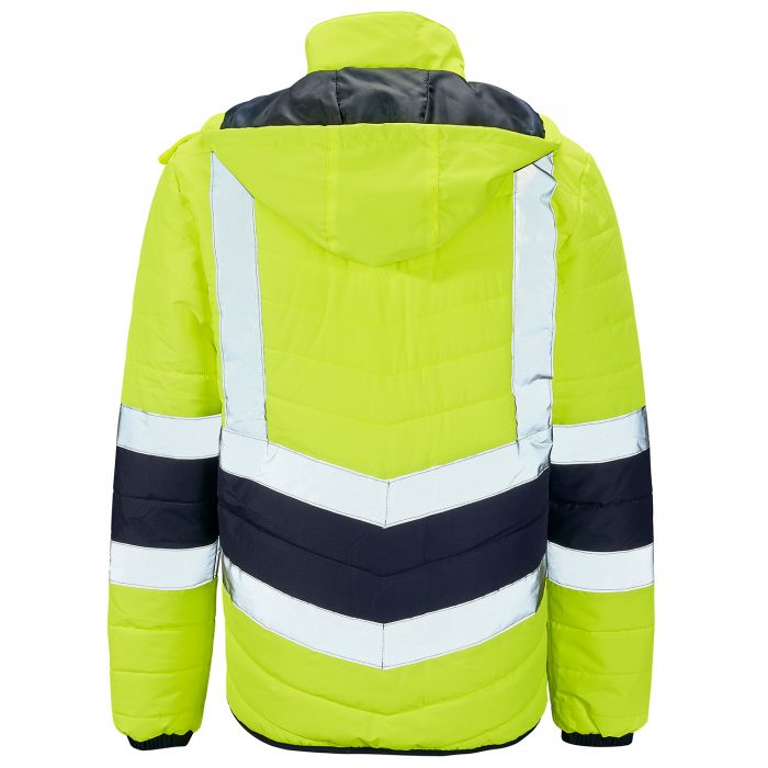 Supertouch Hi Vis Orange 2 Tone Puffer Jacket