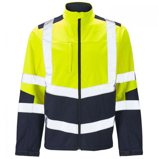 Supertouch Hi Vis 2 Tone Yellow Softshell Jacket