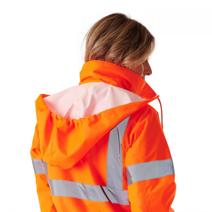 Ladies Hi Vis Orange Kamela Padded Jacket