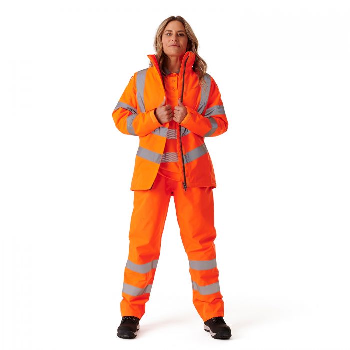 Ladies Hi Vis Orange Kamela Padded Jacket