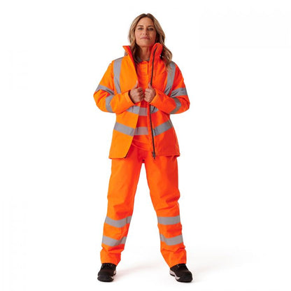 Ladies Hi Vis Orange Kamela Padded Jacket