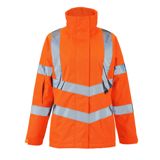 Ladies Hi Vis Orange Kamela Padded Jacket