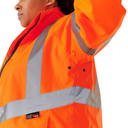 Ladies Hi Vis Orange Sophia Lightweight Jacket